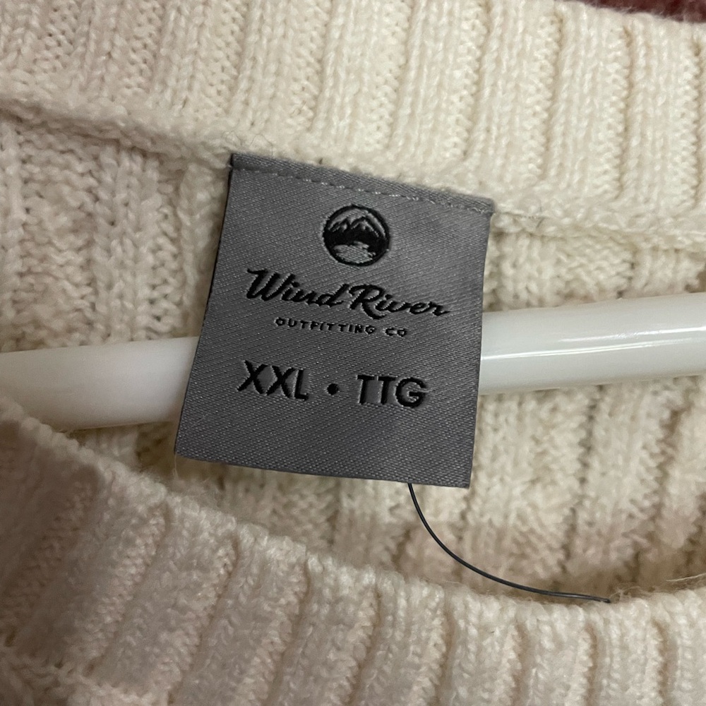 Elegant Cable Knit Sweater - Cream - Picture 2 of 2